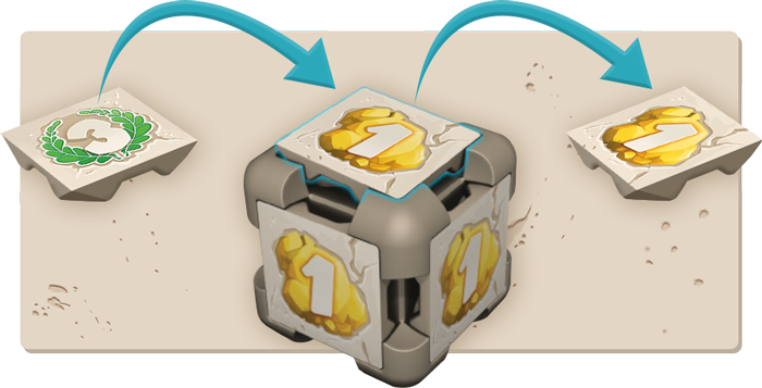 Dados que cambian es la mecánica principal de Dice Forge